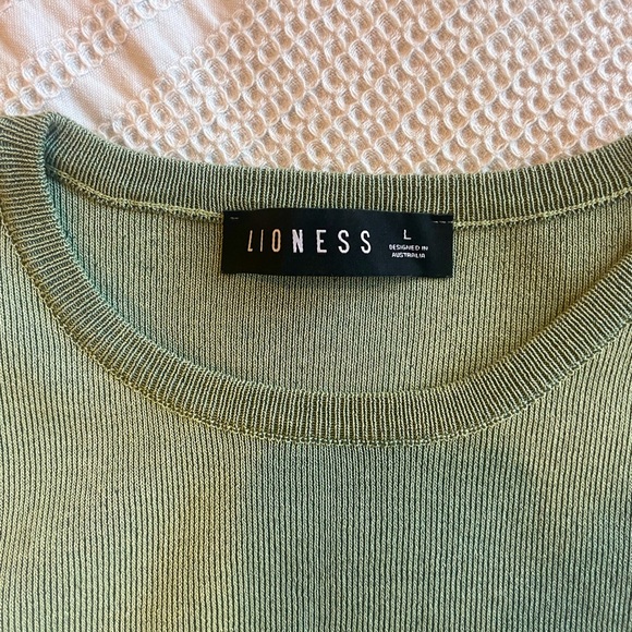 LIONESS Military Minds Mini Dress Sage - Picture 3 of 3